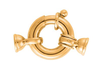 Anillo Marino Con Extremos De Campana Acanalados De 21 mm, Oro Amarillo De 18k. Referencia. 27016 - Imagen Estandar - 1