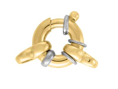 Anillo Marino Con Doble Anilla De 15mm, Oro Bicolor De 18k. Ref. 27032 - Imagen Estandar - 1