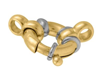 Anillo Marino Con Doble Anilla De 15mm, Oro Bicolor De 18k. Ref. 27032 - Imagen Estandar - 2