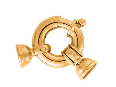 Anillo Marino Con Extremos De Campana Acanalados De 18 mm, Oro Amarillo De 18k. Ref. 17056 - Imagen Estandar - 2