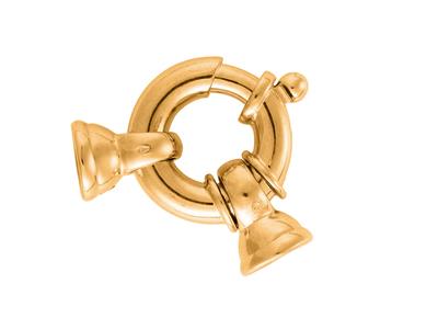 Anillo Marino Con Extremos De Campana Acanalados De 15 mm, Oro Amarillo De 18k. Ref. 17055 - Imagen Estandar - 2