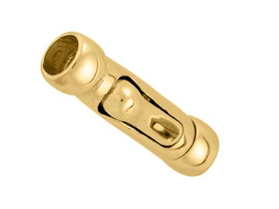 Cierre De Cocodrilo De 2,5mm De Diámetro Interior, Oro Amarillo De 18quilates. Ref. 27060