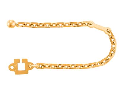 Llavero Con Cadenita Con Bola, Oro Amarillo 18k. Ref. 07165 - Imagen Estandar - 2