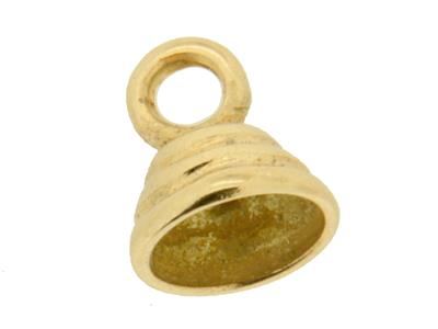 Terminal Redonda Godronada De 4,5 mm, Oro Amarillo De 18k. Ref. 07096 - Imagen Estandar - 1