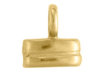 Terminal Rectangular Godronada De 4,5 mm, Oro Amarillo De 18 Quilates.ref. 07098 - Imagen Estandar - 1