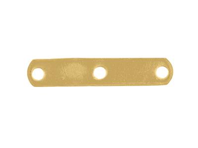Separador De Barra De 3 Agujeros 12,20 Mm, Oro Amarillo 18k. N 3