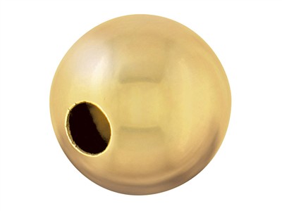 Bola Lisa 1 Agujero, 3mm, Oro Amarillo De 18 Quilates. Ref. 04769