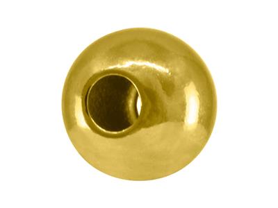 Bola, Pesada, Lisa 2 Agujeros, 4 Mm, Oro Amarillo 18k