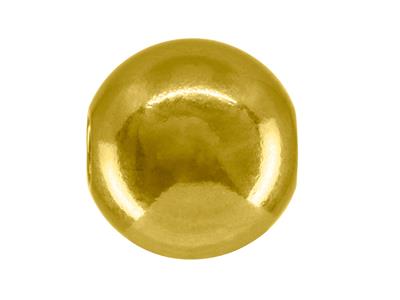 Abalorio Macizo Liso Con 2 Agujeros, 4 mm, Oro Amarillo De 18 Quilates - Imagen Estandar - 2
