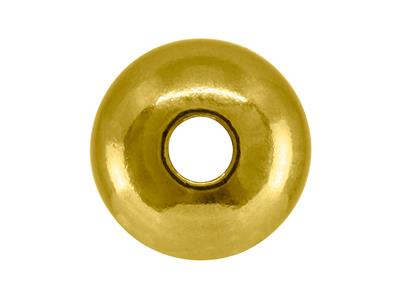 Bolita Pesada, Lisa Y Pulida, 2 Agujeros, 7 mm, Oro Amarillo De 18 K - Imagen Estandar - 3