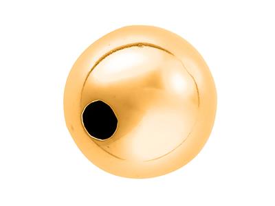 Bola Lisa Pesada 2 Agujeros, 8mm, Oro Amarillo De 18k. Ref. 04772