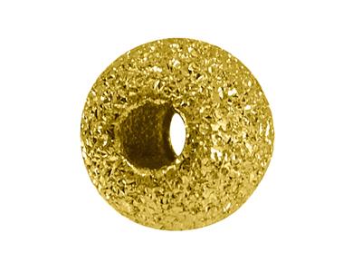 Bola Láser Pesada 2 Agujeros, 4mm,oro Amarillo De 18 Quilates