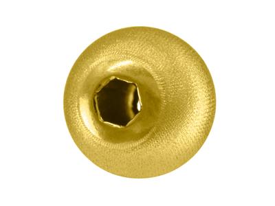 Boule Lourde Satine 2 Trous 4mm Or Jaune 18k La Piece