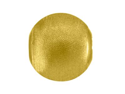 Perla Pesada Satinada Con 2 Agujeros, 4 mm, Oro Amarillo De 18 Quilates - Imagen Estandar - 2
