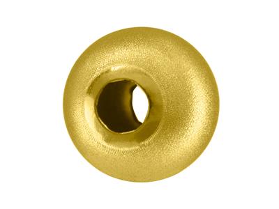 Bola Pesada Satinada Con 2 Agujeros, 5 mm, Oro Amarillo De 18 Quilates - Imagen Estandar - 1