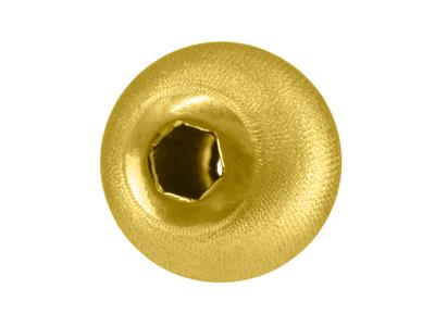 Bola Pesada Satinada Con 2 Agujeros, 7 mm, Oro Amarillo De 18 Quilates - Imagen Estandar - 1