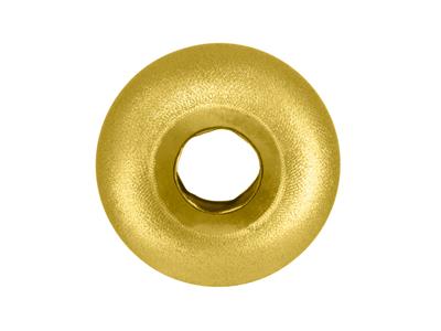 Bola Pesada Con Acabado Satinado Con 2 Agujeros, 9 mm, Oro Amarillo De18 Quilates - Imagen Estandar - 3