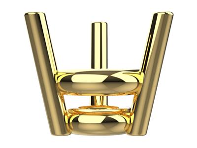 3d Kitten, 3 Garras Dobles Para Piedra Redonda De 3,6 Mm, Oro Amarillo 18k. Ref. 10300 - Imagen Estandar - 2