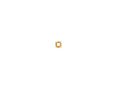 Bisel De 4 Puntas Para Piedra Redonda De 2,5 mm, Oro Amarillo De 18k. Ref. 01054 - Imagen Estandar - 2