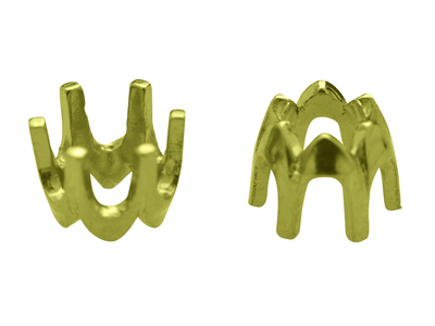Engaste De 6 Puntas Para Piedra Redonda De 3,4 mm, Oro Amarillo De 18k. Referencia. 00093 - Imagen Estandar - 1