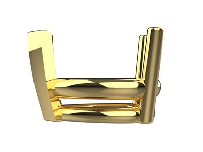 Bisel 3d, 3 Garras Dobles Para Piedra Pera De 11 X 8 mm, Oro Amarillo De 18k. Ref. 10350 - Imagen Estandar - 2