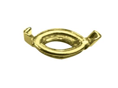 Engaste De 2 Puntas Para Piedra Lanzadera De 6,40 X 3,25 mm, Oro Amarillo 2n De 18 K. Ref. 02115 - Imagen Estandar - 2