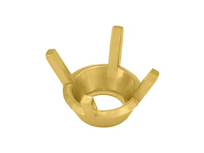 Montura De 4 Garras Para Piedra Redonda De 7 Mm, Oro Amarillo De 18 Quilates. Ref 01410 - Imagen Estandar - 1