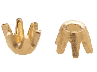 Engaste De 6 Puntas Para Piedra Redonda De 3,1 mm, Oro Amarillo De 18k. Ref. 01007 - Imagen Estandar - 3