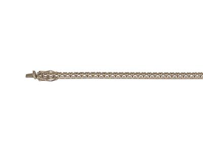 Pulsera Ro A Engastar, Para 62 Piedras Redondas De 0,03ct, 18 Cm, Oro Blanco 18k Ni