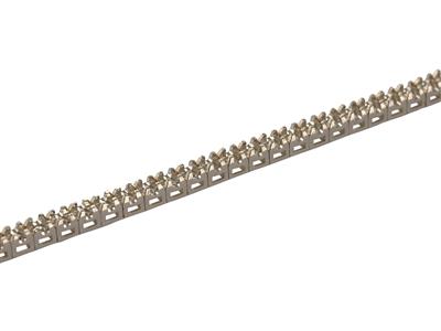 Pulsera River Para Engastar, Para 62 Piedras Redondas De 0,03ct, 18 cm, Oro Gris 18k Ni - Imagen Estandar - 2
