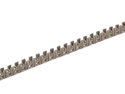 Pulsera Tipo Río Para Engastar, Para 52 Piedras Redondas De 0,13/0,14 Ct, 18 cm, Oro Blanco De 18k Ni - Imagen Estandar - 2