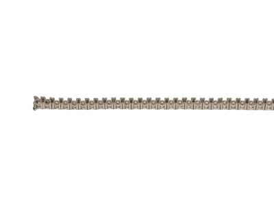 Pulsera Tipo Río Para Engastar, Para 52 Piedras Redondas De 0,13/0,14 Ct, 18 cm, Oro Blanco De 18k Ni - Imagen Estandar - 3