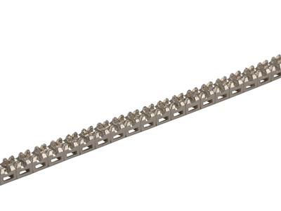 Pulsera River Para Engarzar, Para 53 Piedras Redondas De 0,05ct, 18 cm, Oro Gris 18k Ni - Imagen Estandar - 2
