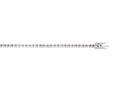 Pulsera Río Para Engastar, Para 45 Piedras Redondas De 0,05 Ct, 17 cm,oro Blanco 18k Ni - Imagen Estandar - 2