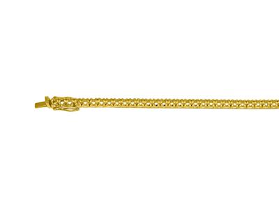 Pulsera Rivi}re Para Engastar, Para62 Piedras Redondas De 0,03 Ct, 18 Cm, Oro Amarillo De 18k - Imagen Estandar - 1
