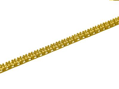 Pulsera Rivi}re Para Engastar, Para62 Piedras Redondas De 0,03 Ct, 18 Cm, Oro Amarillo De 18k - Imagen Estandar - 2