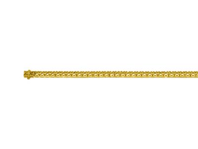 Pulsera Rivi}re Para Engastar, Para62 Piedras Redondas De 0,03 Ct, 18 Cm, Oro Amarillo De 18k - Imagen Estandar - 3