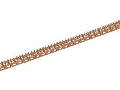 Pulsera Rivi}re Para Engarzar, Para62 Piedras Redondas De 0,03 Ct, 18  cm, Oro Rojo 5n De 18k - Imagen Estandar - 2
