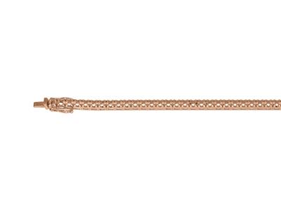 Pulsera Tenis Para Engstar, Para 53piedras Redondas De 0,05ct, 18cm, Oro Rojo 18k 5n