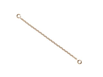 Cadena De Seguridad Para Pulsera De6cm, Eslabn Forat Redondo De 1, 17mm, Oro Rojo De 18 Quilates