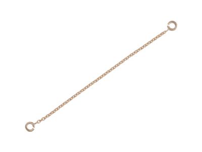 Cadena De Seguridad Para Pulsera De6cm, Eslabn Forat Redondo De 1, 17mm, Oro Rojo De 18 K
