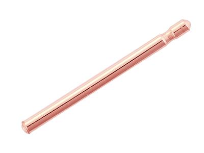 Poste Único Para Tuerca De Pendiente De 0,9 X 13 mm, Oro Rosa De 18 Quilates. Ref. 07407, Par - Imagen Estandar - 3