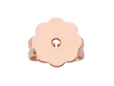 Tuerca Con Placa De Flor, Oro Rojo De 18k. Ref. 07412, Pieza - Imagen Estandar - 1