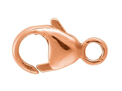 Cierre De Manilla Abombada Estampada Con Anillo Integrado De 9 mm, Ororosa De 18 Quilates. Ref. 17195 - Imagen Estandar - 1