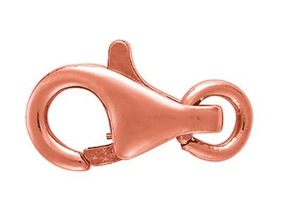 Cierre De Menotte Abombado Estampado Con Anilla Libre De 9 mm, Oro Rojo De 18k. Ref. 17033 - Imagen Estandar - 1