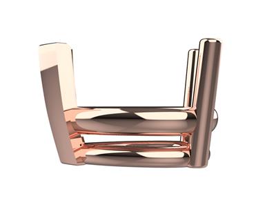 Montura 3d, 3 Garras Con Doble Estructura Para Piedra En Forma De Perade 10 X 7 Mm, Oro Rojo De 18 Quila - Imagen Estandar - 2