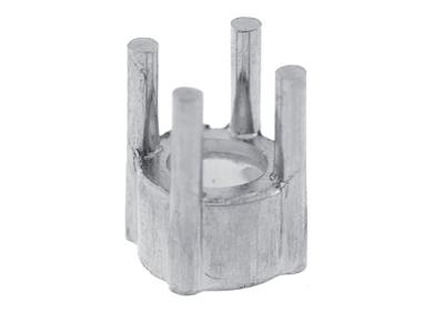 Engaste De 4 Puntas Para Piedra Redonda De 2 mm, Oro Gris De 18k Pd 10. Ref. 02065 - Imagen Estandar - 1
