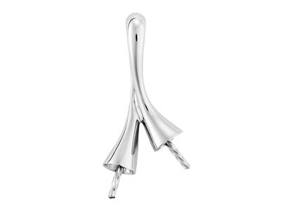 Colgante Para Perla De 8 a 9 mm, Oro Blanco De 18 Quilates Rodiado. Ref. Pe062 - Imagen Estandar - 1