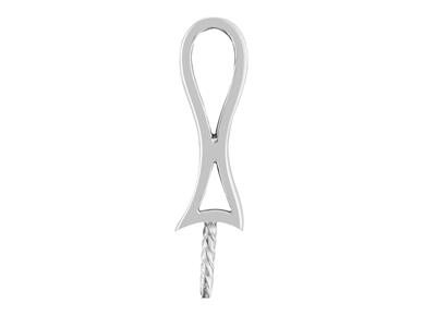 Colgante Para Perla De 8 a 10 mm, Oro Blanco De 18 Quilates Rodiado. Ref. Pe212 - Imagen Estandar - 1