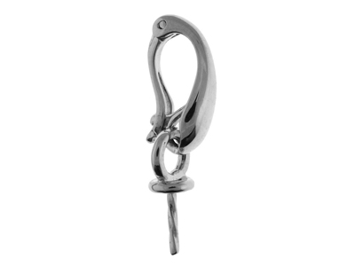 Clip De Engaste Para Perla De 9 A 10 Mm, Oro Gris De 18 Quilates Rodiado. Ref. Pec038 - Imagen Estandar - 1